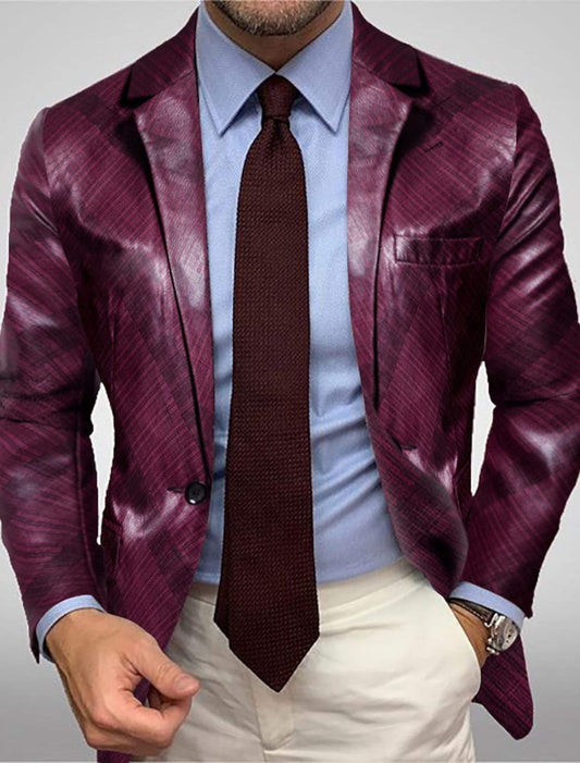 Men's Party Leather Blazer