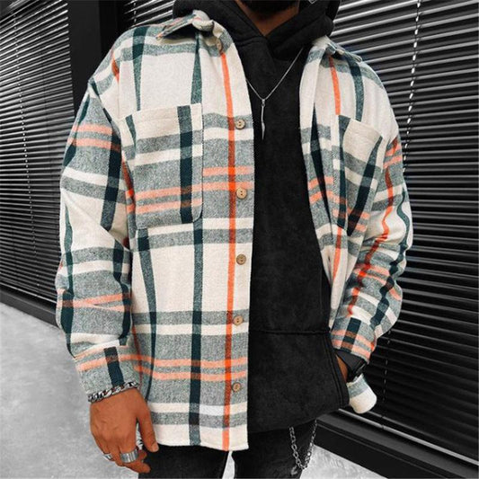 Mens Classic  plaid  Cotton jacket